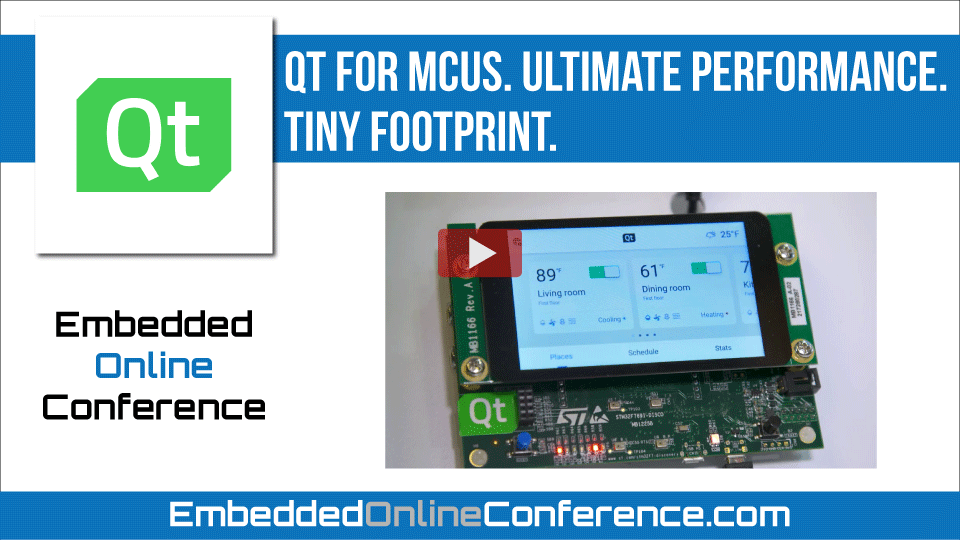 Qt for MCUs. Ultimate performance. Tiny footprint.